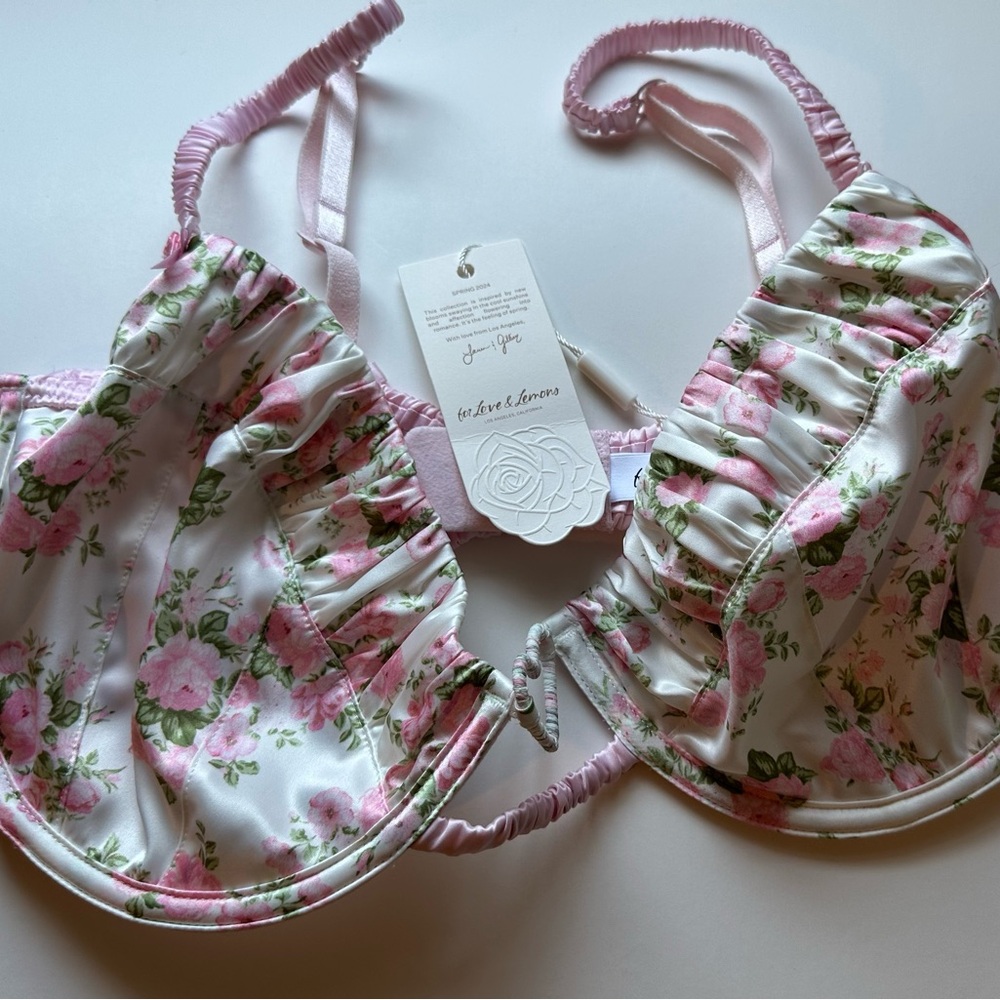 NWT FOR LOVE & AND LEMONS Victorias Secret Bra Naima Underwire floral 36D